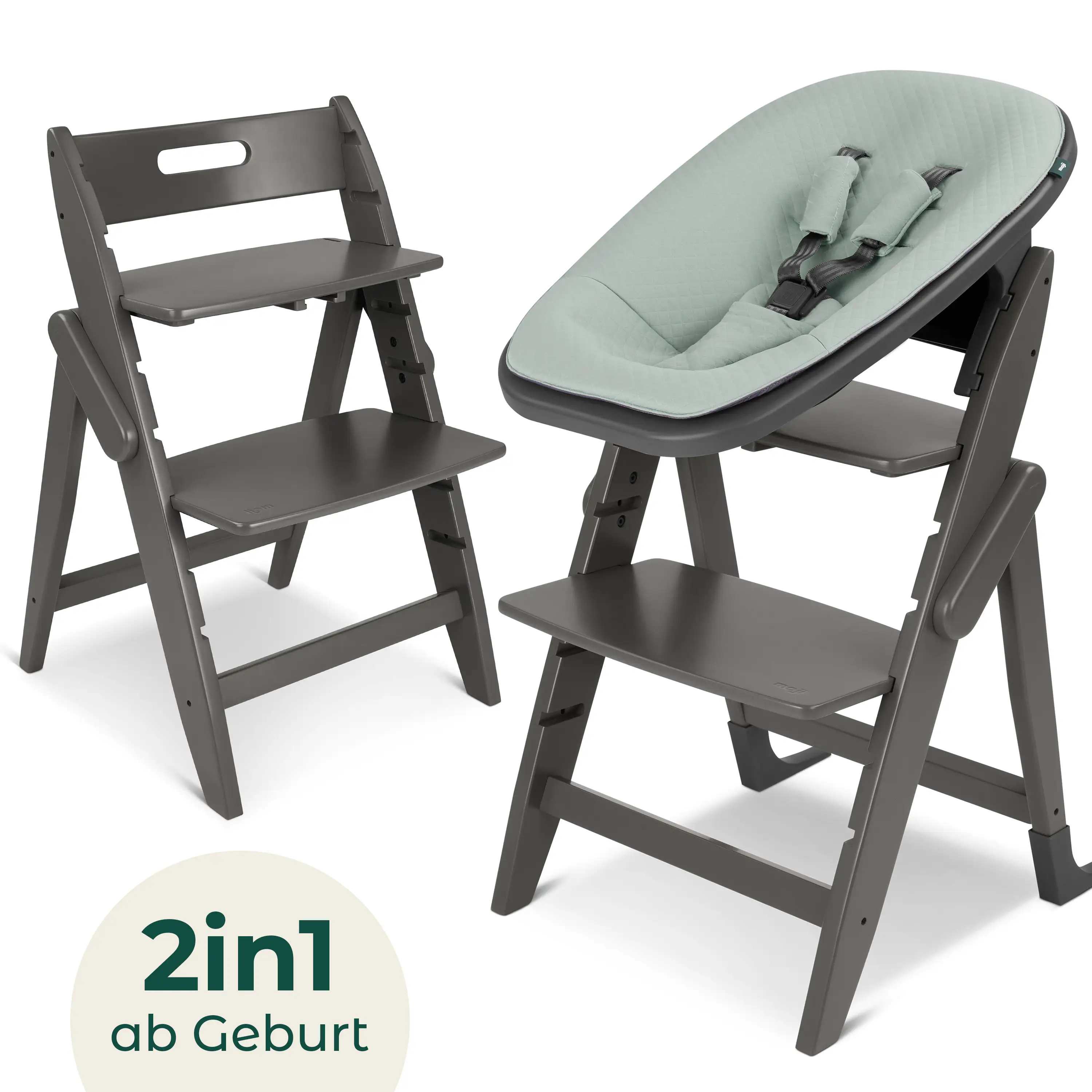 Hochstuhl Yippy 2in1 Newborn Set Plain - Cloud Mint Hochstuhl Yippy 2in1 Newborn Set Plain - Cloud Mint