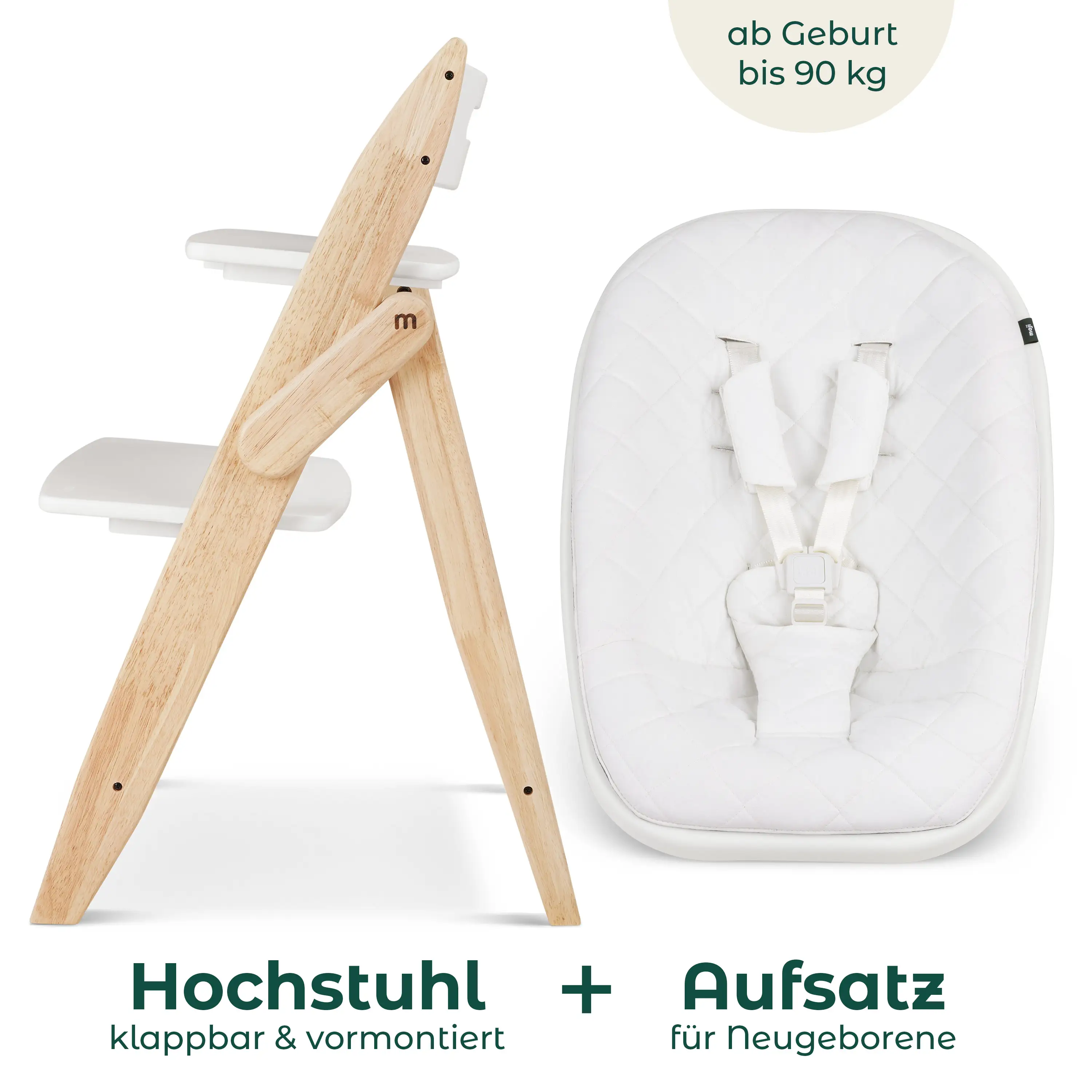 Hochstuhl Yippy 2in1 Newborn Set Tune - Cotton White Hochstuhl Yippy 2in1 Newborn Set Tune - Cotton White