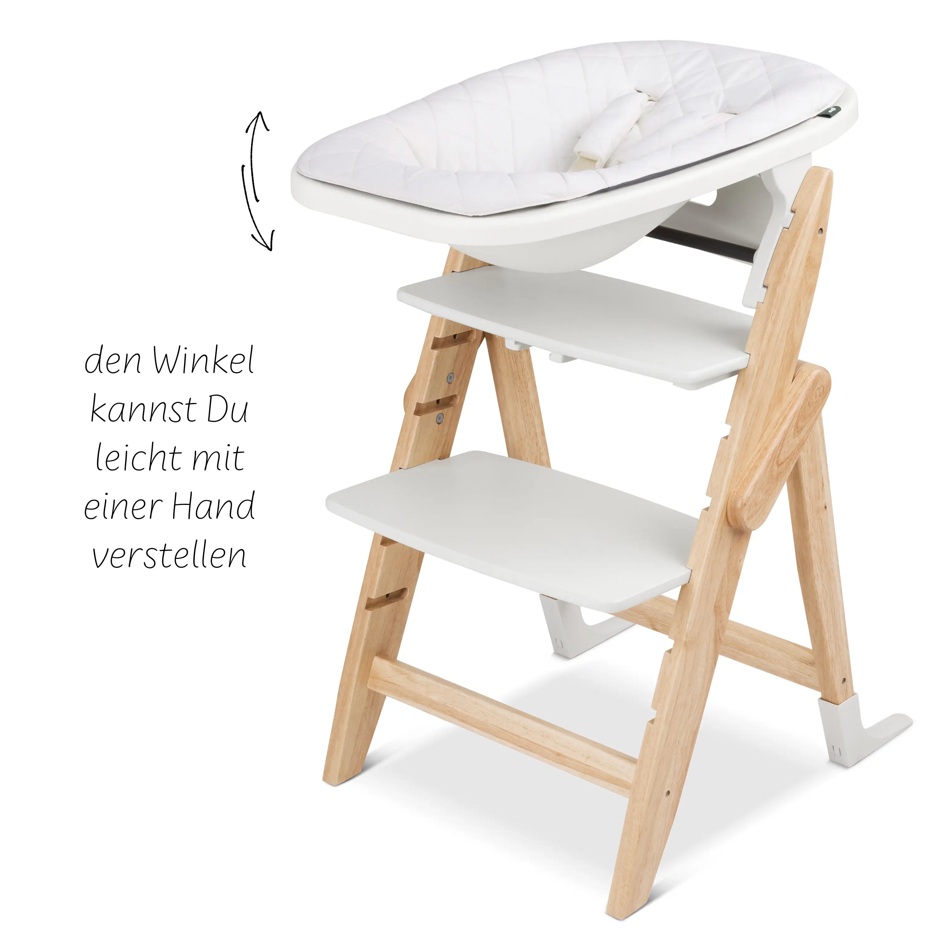 Neugeborenenaufsatz ab Geburt für Yippy Hochstuhl - White Neugeborenenaufsatz ab Geburt für Yippy Hochstuhl - White