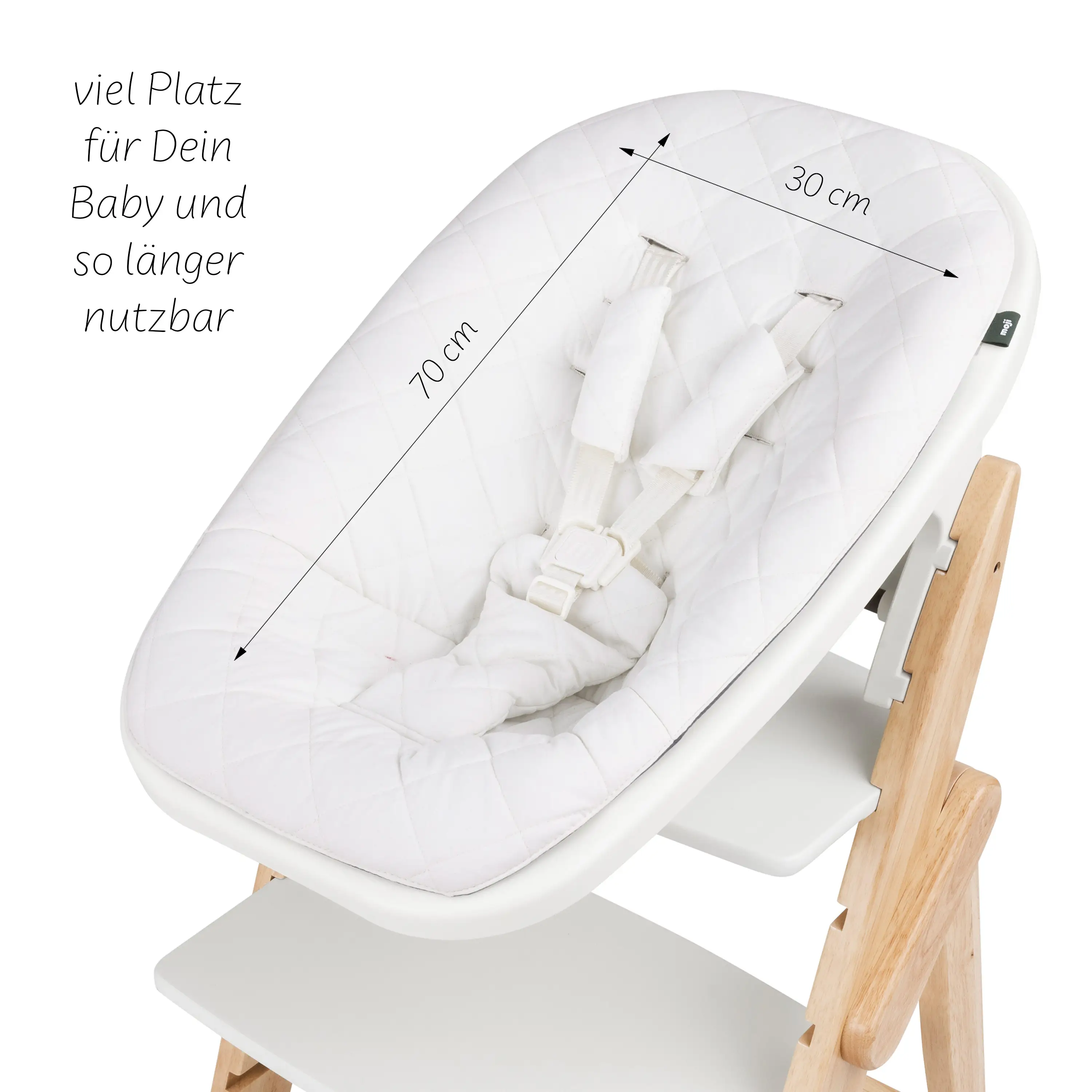 Neugeborenenaufsatz ab Geburt für Yippy Hochstuhl - White Neugeborenenaufsatz ab Geburt für Yippy Hochstuhl - White