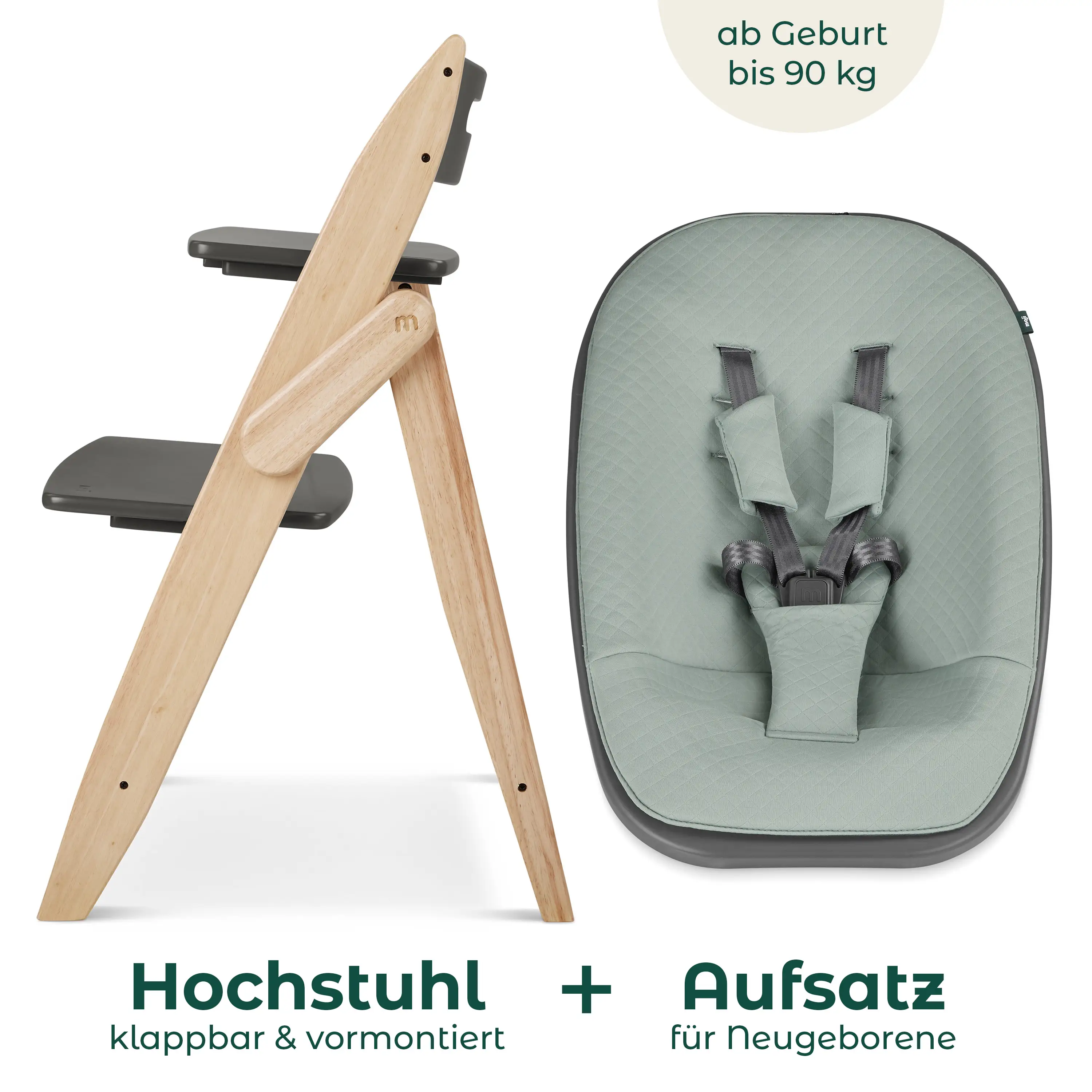 Hochstuhl Yippy 2in1 Newborn Set Tune - Stone Mint Hochstuhl Yippy 2in1 Newborn Set Tune - Stone Mint