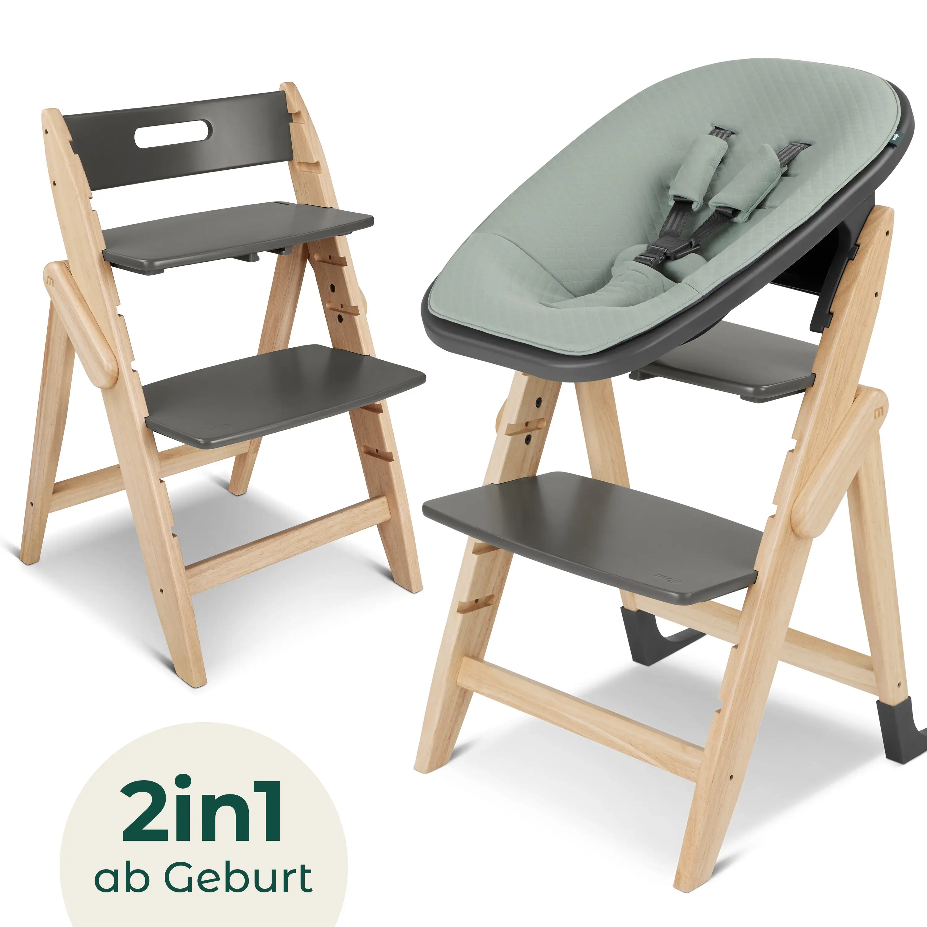 Hochstuhl Yippy 2in1 Newborn Set Tune - Stone Mint Hochstuhl Yippy 2in1 Newborn Set Tune - Stone Mint