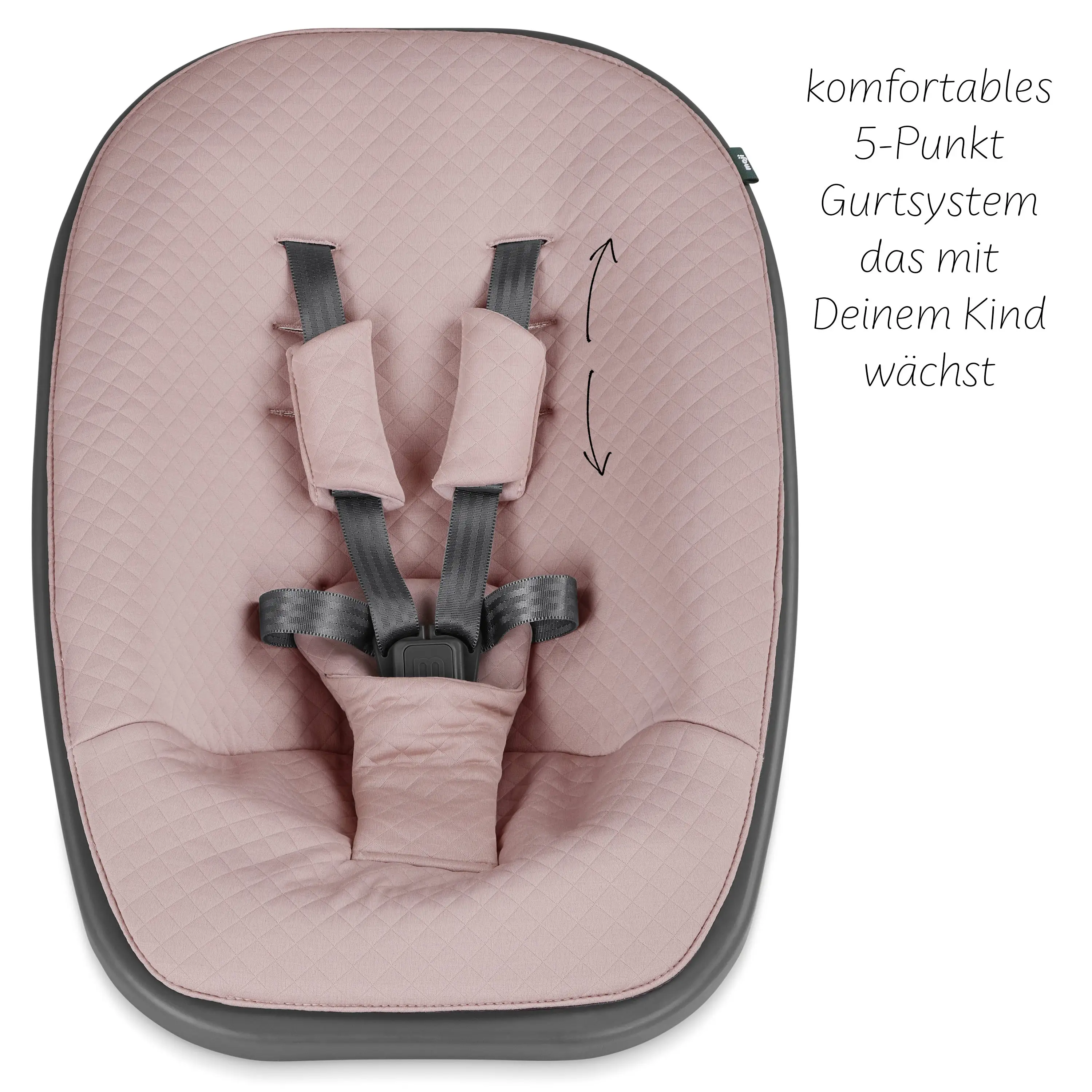 Hochstuhl Yippy All in One Set Plain 5-tlg. - Snow Rose Gold