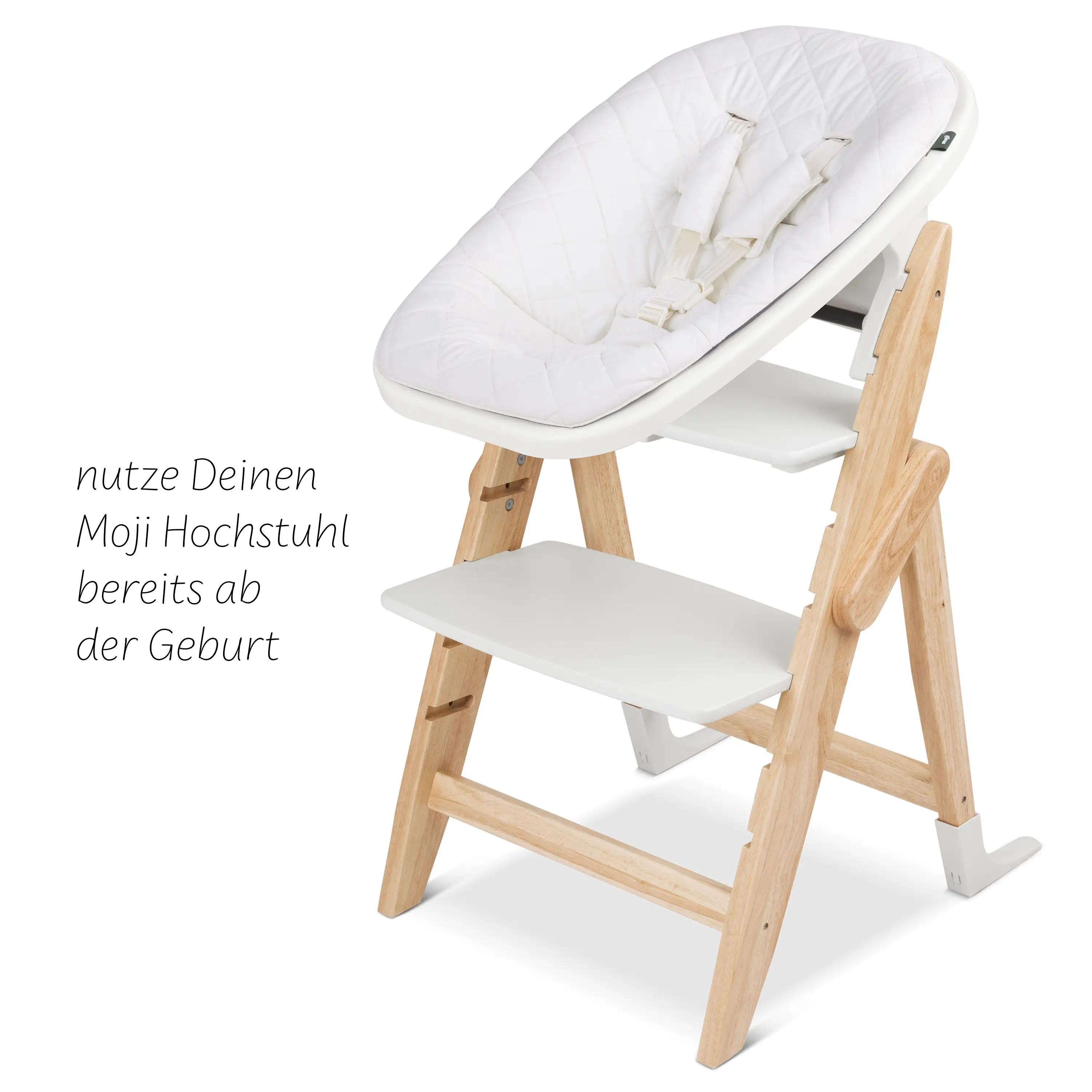 Neugeborenenaufsatz ab Geburt für Yippy Hochstuhl - White