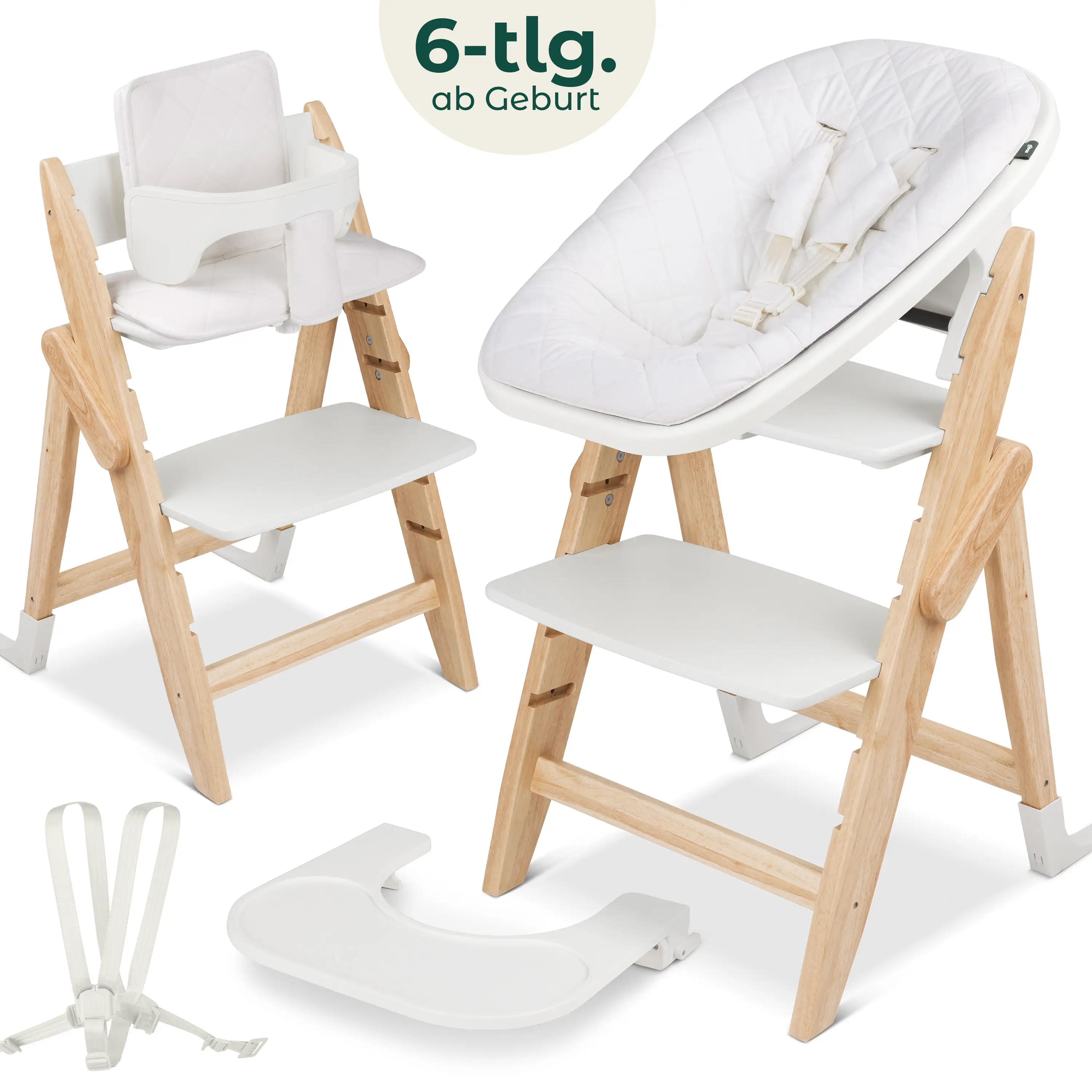 Hochstuhl Yippy All in One Set Tune - Cotton White Hochstuhl Yippy All in One Set Tune - Cotton White