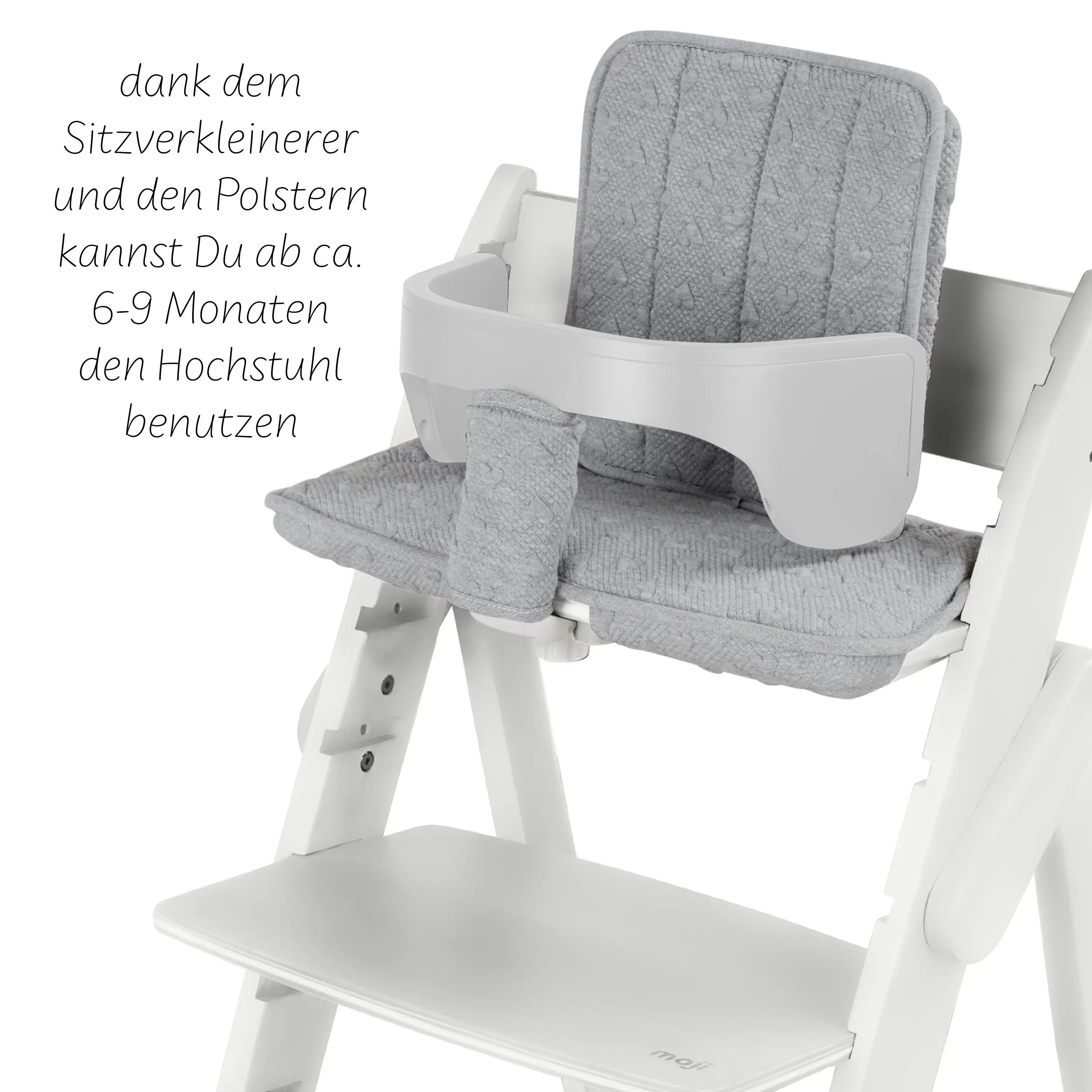 Hochstuhl Yippy All in One Set Plain 5-tlg. - Snow Heart