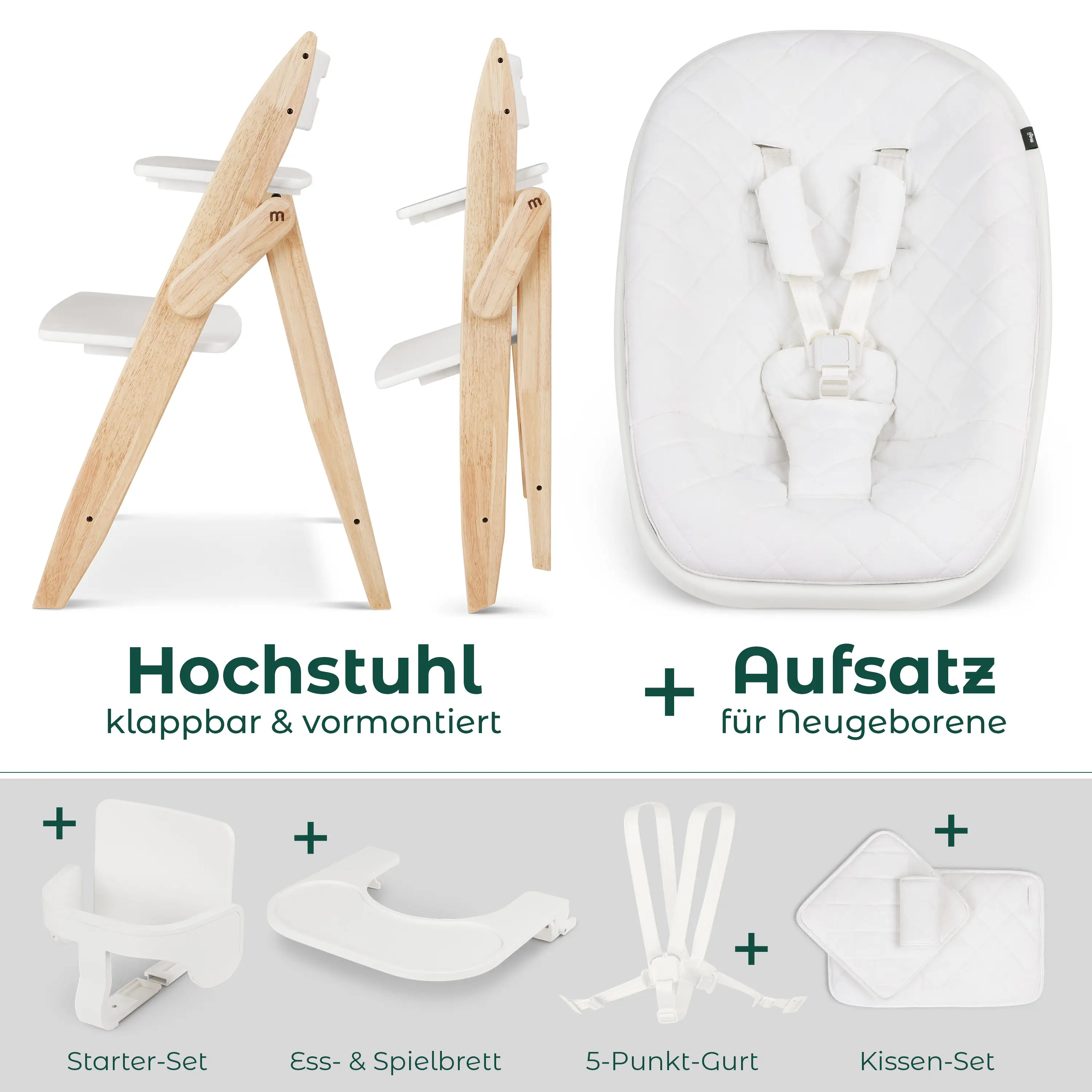 Hochstuhl Yippy All in One Set Tune - Cotton White Hochstuhl Yippy All in One Set Tune - Cotton White